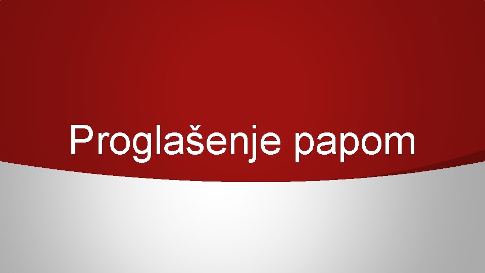 Proglašenje papom 