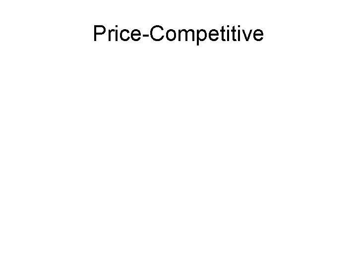 Price-Competitive 
