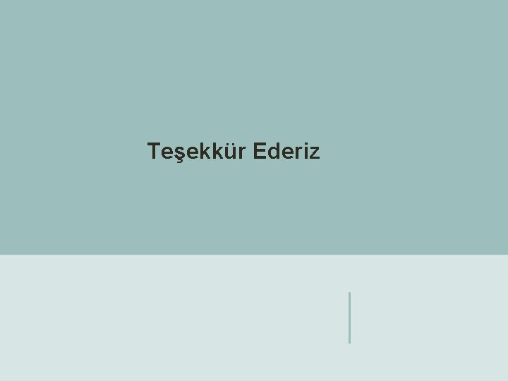 Teşekkür Ederiz 