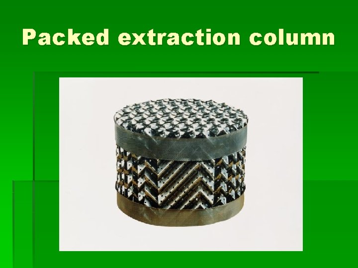 Packed extraction column 