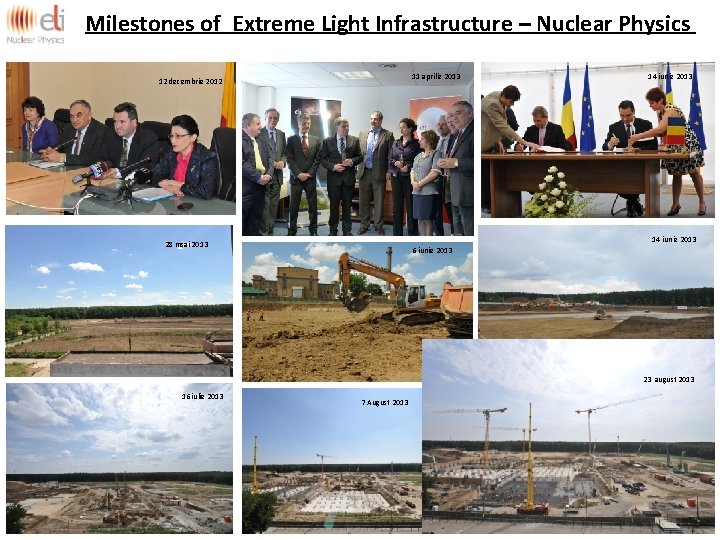 Light Infrastructure The ELINP project Towards experiments with intense gammabeams