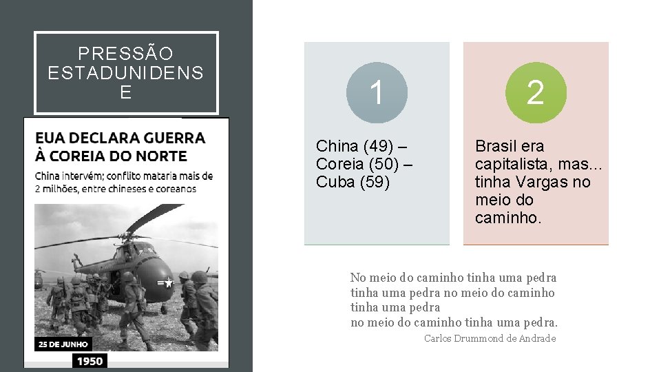 PRESSÃO ESTADUNIDENS E 1 China (49) – Coreia (50) – Cuba (59) 2 Brasil