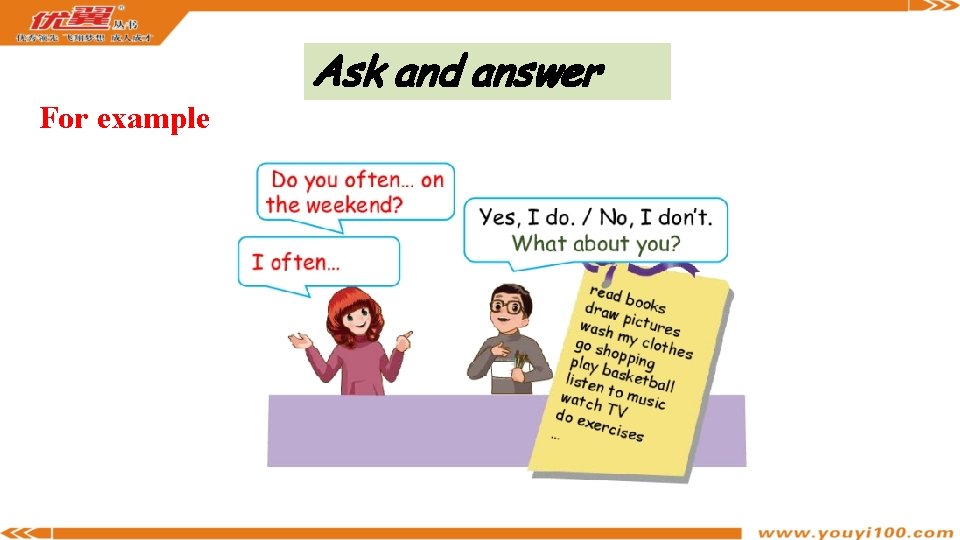 To Ask Example Unit 1 My day Part B Lets try