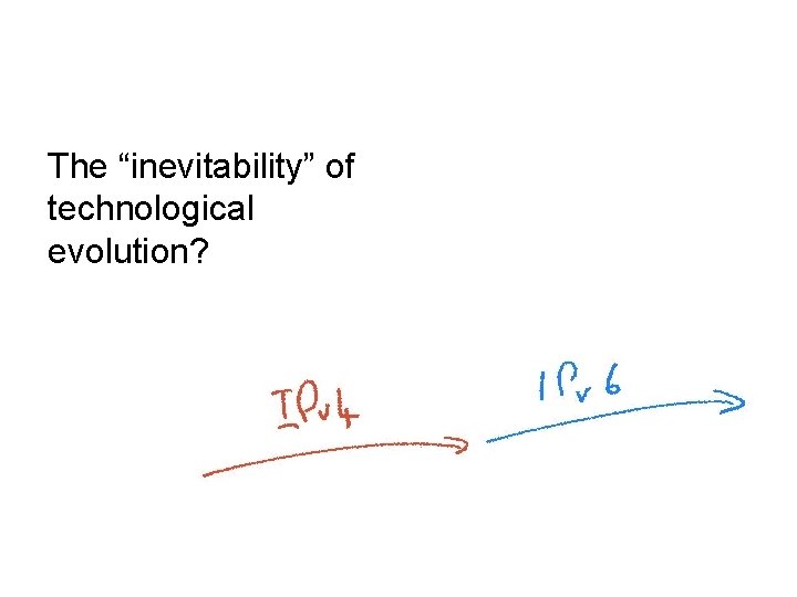The “inevitability” of technological evolution? 
