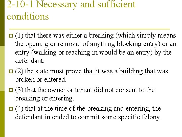 2 -10 -1 Necessary and sufficient conditions (1) that there was either a breaking