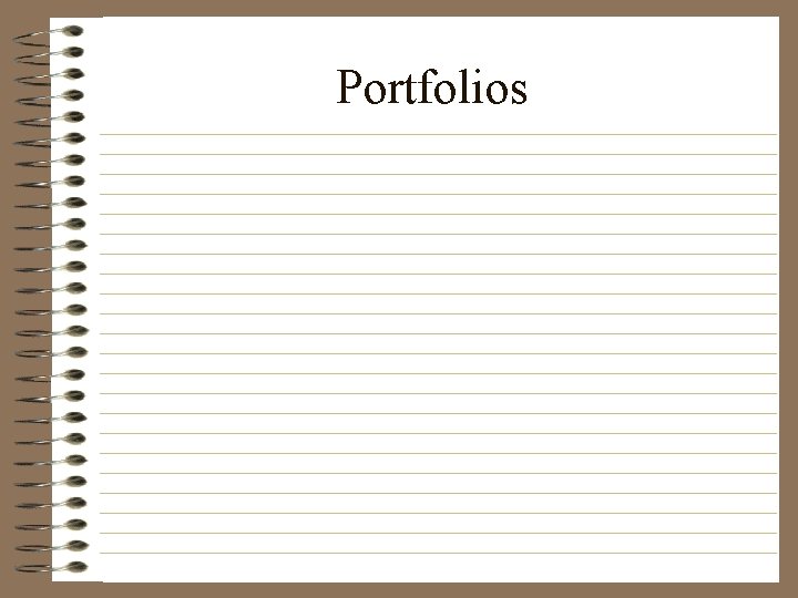Portfolios 