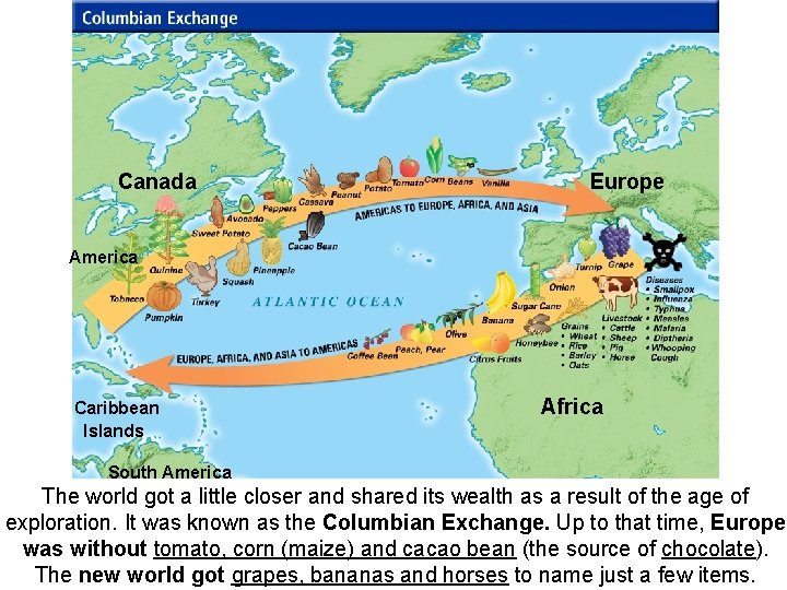 Canada Europe America Caribbean Islands Africa South America The world got a little closer
