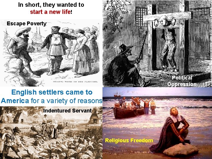 In short, they wanted to start a new life! Escape Poverty Political Oppression English