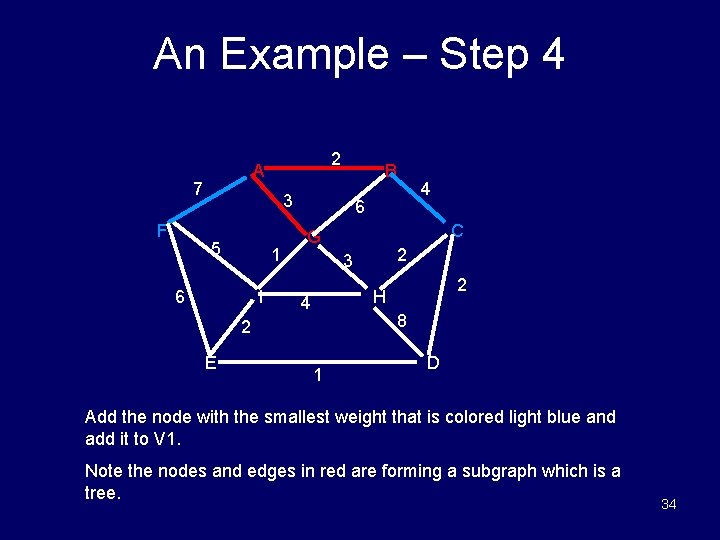 An Example – Step 4 7 F 2 A B 3 5 1 6