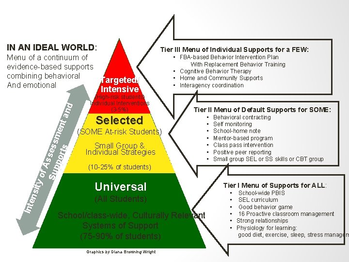 IN AN IDEAL WORLD: Menu of a continuum of evidence-based supports combining behavioral Targeted/