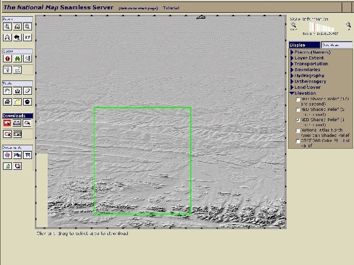 Alaska National Elevation Dataset NED Seamless raster mosaic