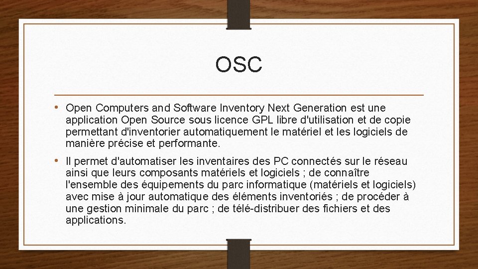 OSC • Open Computers and Software Inventory Next Generation est une application Open Source