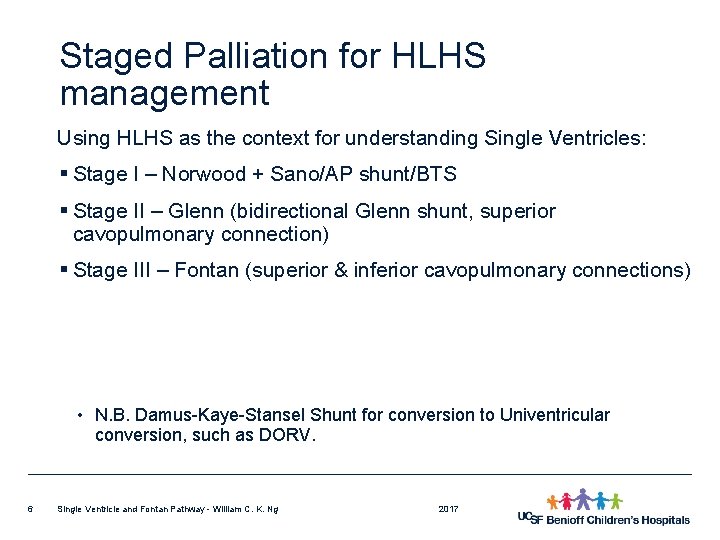 Staged Palliation for HLHS management Using HLHS as the context for understanding Single Ventricles:
