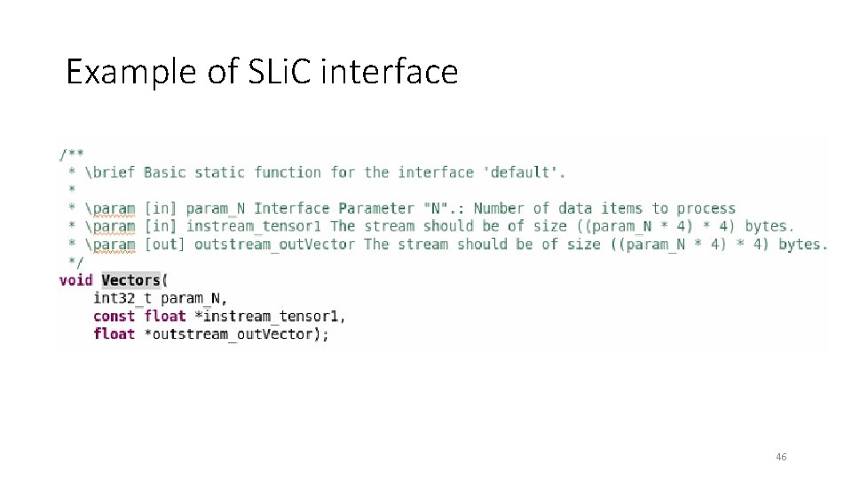 Example of SLi. C interface 46 