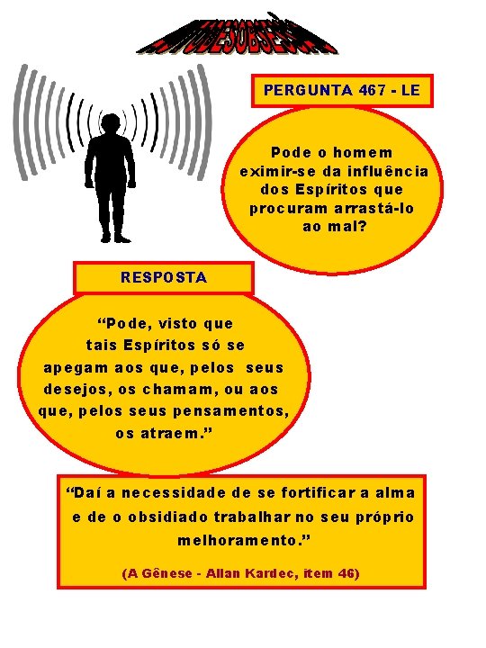 PERGUNTA 467 - LE Pode o homem eximir-se da influência dos Espíritos que procuram