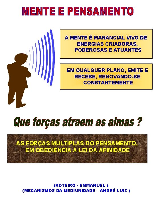 A MENTE É MANANCIAL VIVO DE ENERGIAS CRIADORAS, PODEROSAS E ATUANTES EM QUALQUER PLANO,