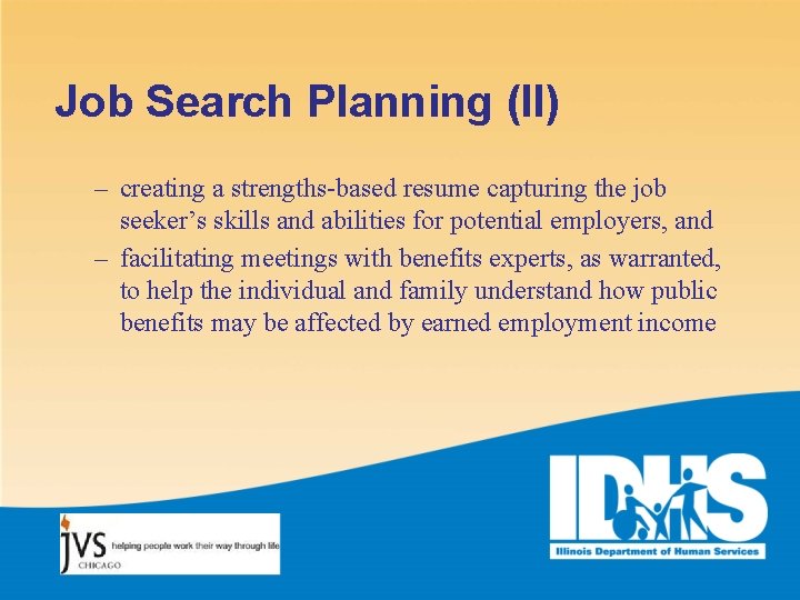 Job Search Planning (II) – creating a strengths-based resume capturing the job seeker’s skills