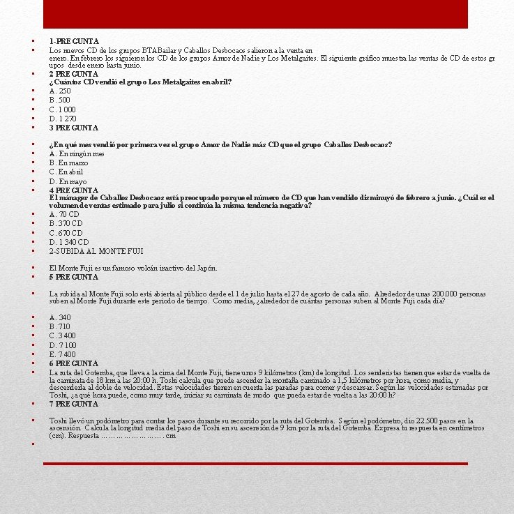 • • • • 1 -PREGUNTA Los nuevos CD de los grupos BTABailar • • • • 1 -PREGUNTA Los nuevos CD de los grupos BTABailar