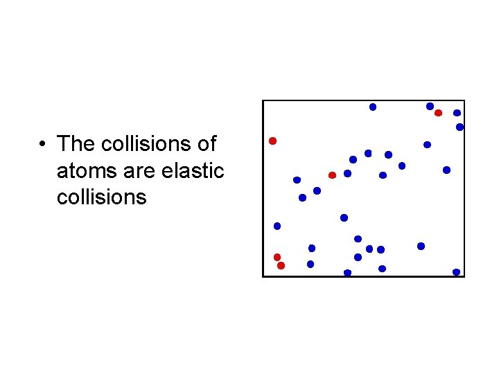 • The collisions of atoms are elastic collisions • The collisions of atoms are elastic collisions