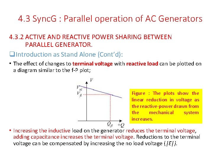 4. 3 Sync. G : Parallel operation of AC Generators 4. 3. 2 ACTIVE