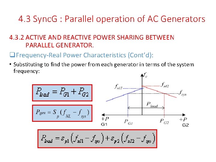 4. 3 Sync. G : Parallel operation of AC Generators 4. 3. 2 ACTIVE