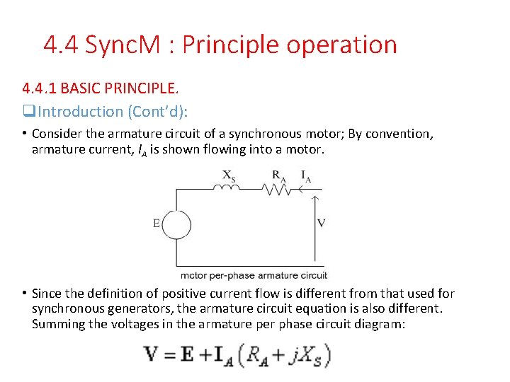4. 4 Sync. M : Principle operation 4. 4. 1 BASIC PRINCIPLE. q. Introduction
