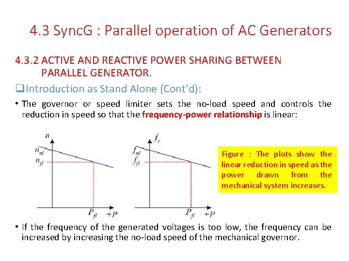 4. 3 Sync. G : Parallel operation of AC Generators 4. 3. 2 ACTIVE