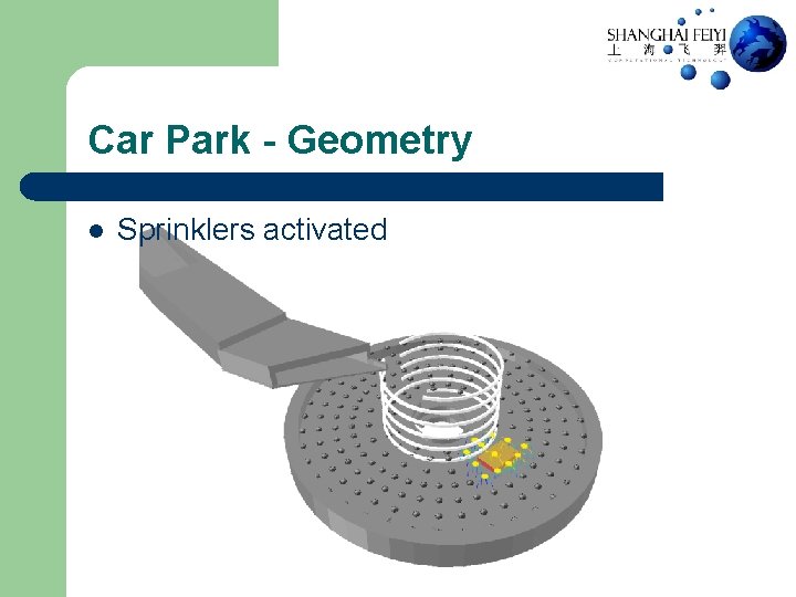 Car Park - Geometry l Sprinklers activated 