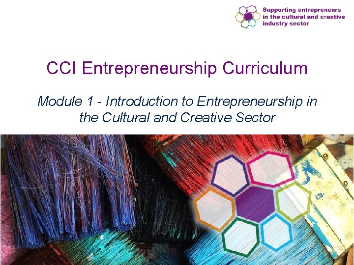 CCI Entrepreneurship Curriculum Module 1 - Introduction to Entrepreneurship in the Cultural and Creative