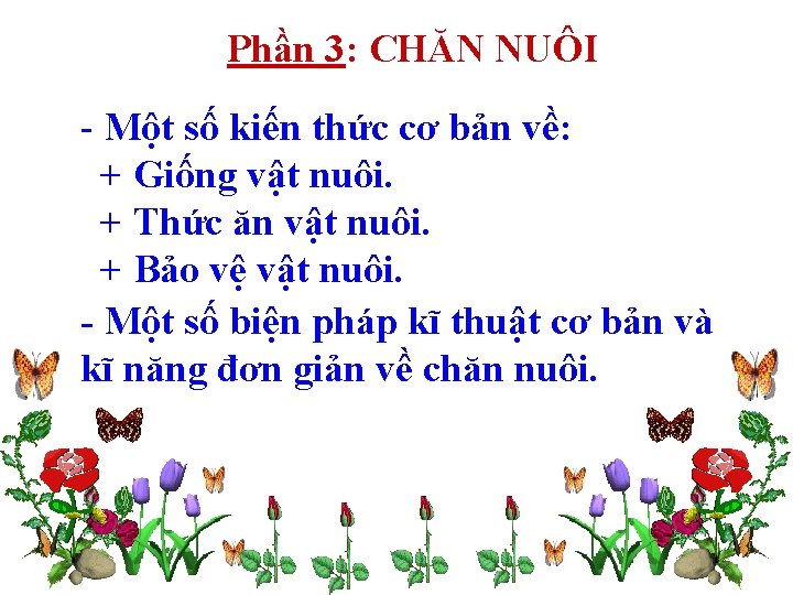 Phần 3: CHĂN NUÔI - Một số kiến thức cơ bản về: + Giống