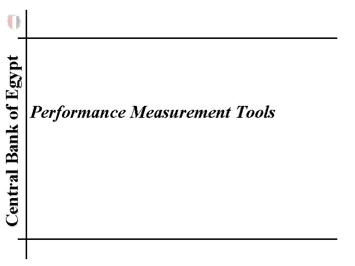 Central Bank of Egypt Performance Measurement Tools 
