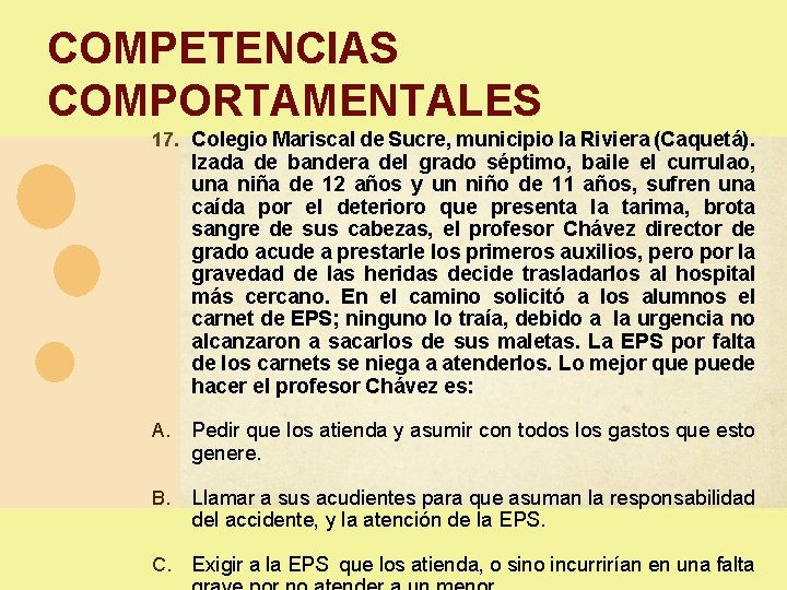 COMPETENCIAS COMPORTAMENTALES 17. Colegio Mariscal de Sucre, municipio la Riviera (Caquetá). Izada de bandera COMPETENCIAS COMPORTAMENTALES 17. Colegio Mariscal de Sucre, municipio la Riviera (Caquetá). Izada de bandera