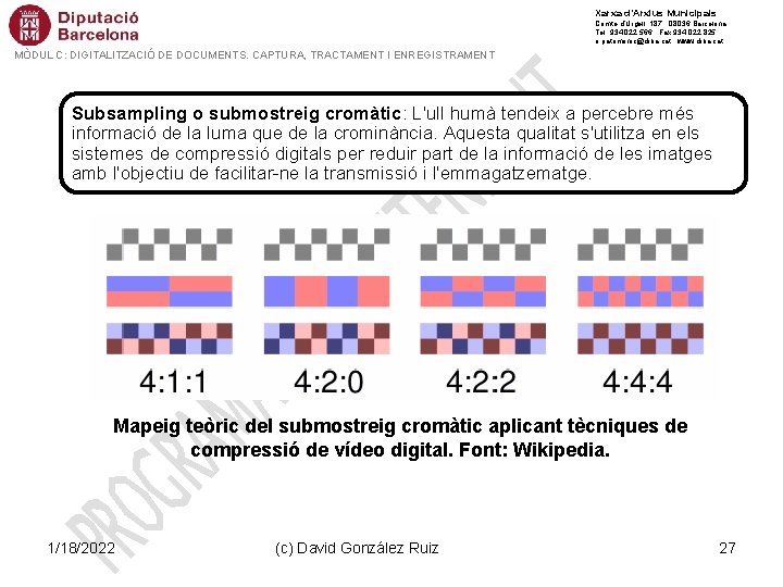 Xarxa d’Arxius Municipals Comte d’Urgell, 187 · 08036 Barcelona Tel. 934 022 566 · Xarxa d’Arxius Municipals Comte d’Urgell, 187 · 08036 Barcelona Tel. 934 022 566 ·