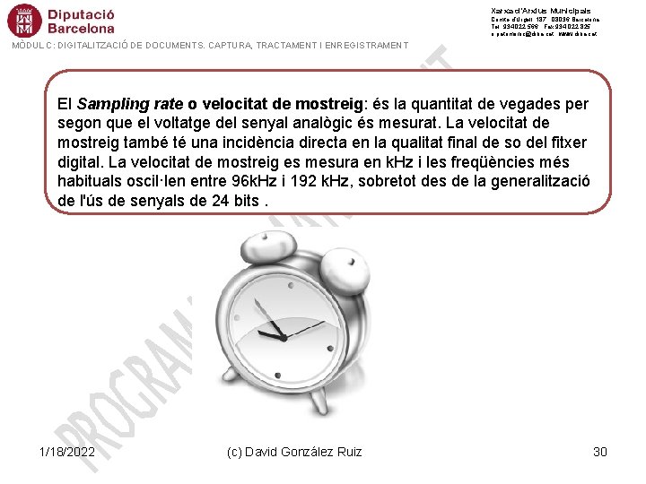 Xarxa d’Arxius Municipals Comte d’Urgell, 187 · 08036 Barcelona Tel. 934 022 566 · Xarxa d’Arxius Municipals Comte d’Urgell, 187 · 08036 Barcelona Tel. 934 022 566 ·