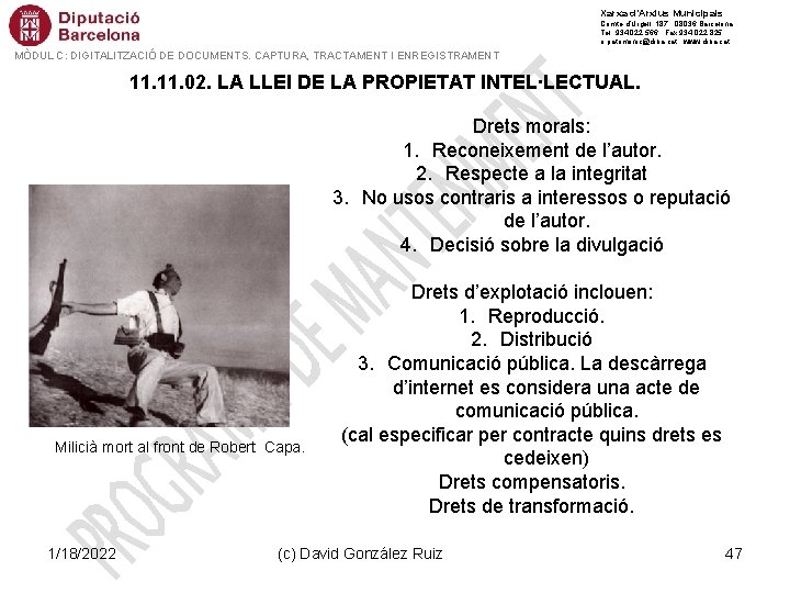 Xarxa d’Arxius Municipals Comte d’Urgell, 187 · 08036 Barcelona Tel. 934 022 566 · Xarxa d’Arxius Municipals Comte d’Urgell, 187 · 08036 Barcelona Tel. 934 022 566 ·