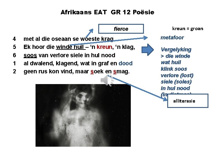 Afrikaans EAT GR 12 Poësie fierce 4 5 6 1 2 met al die