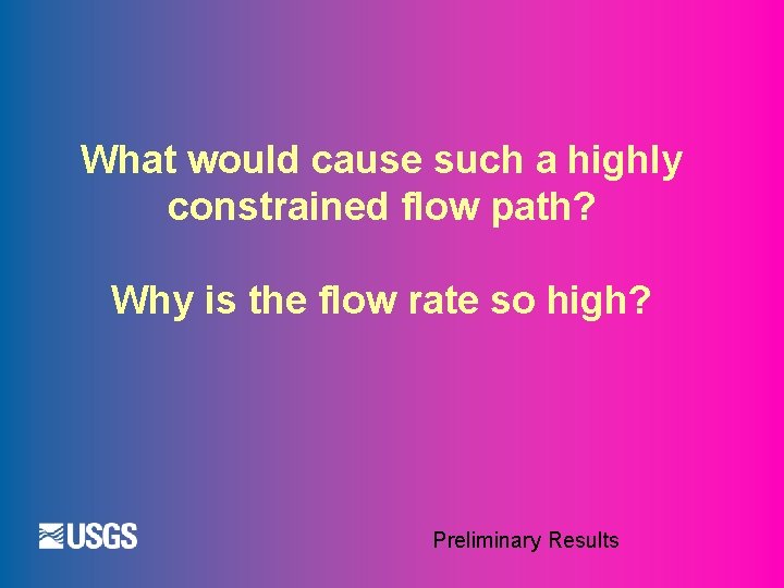 What would cause such a highly constrained flow path? Why is the flow rate