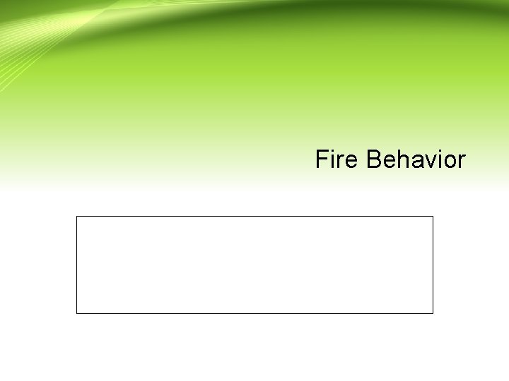 Fire Behavior 