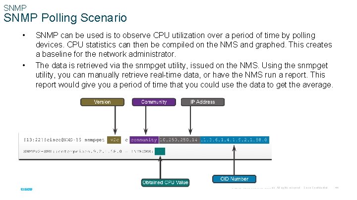 SNMP Polling Scenario • • SNMP can be used is to observe CPU utilization