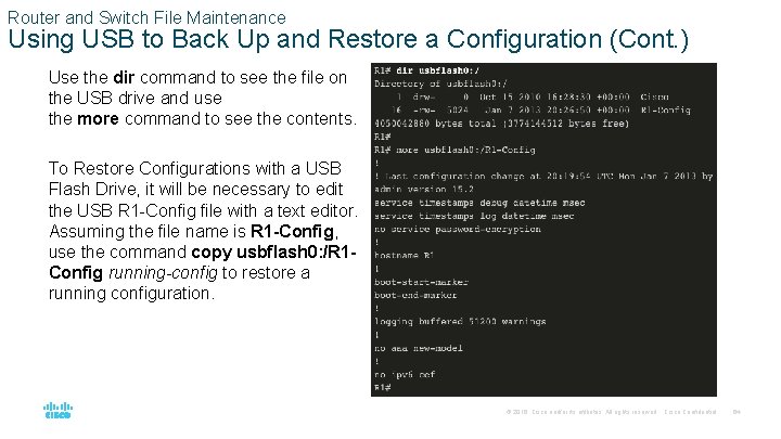 Router and Switch File Maintenance Using USB to Back Up and Restore a Configuration