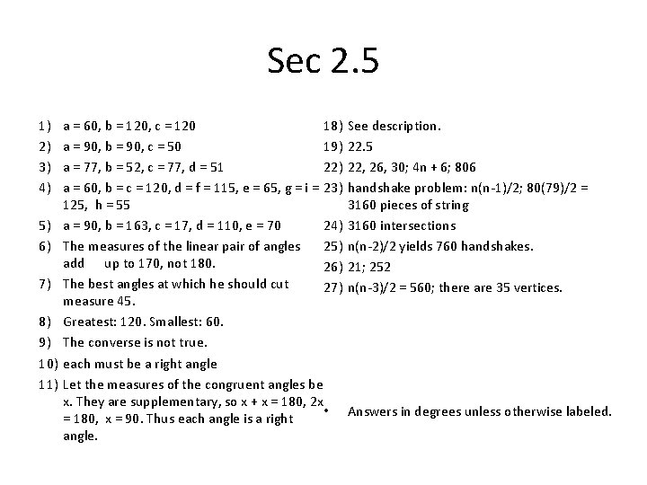 Sec 2. 5 1) 2) 3) 4) 5) 6) 7) 8) 9) 10) 11)