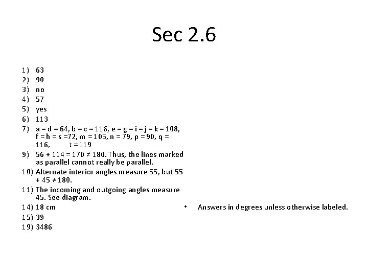 Sec 2. 6 1) 2) 3) 4) 5) 6) 7) 9) 10) 11) 14)