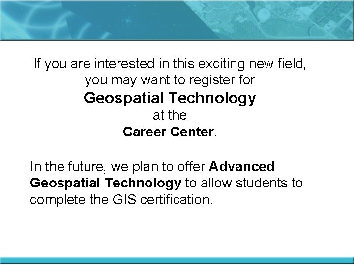 If you are interested in this exciting new field, you may want to register