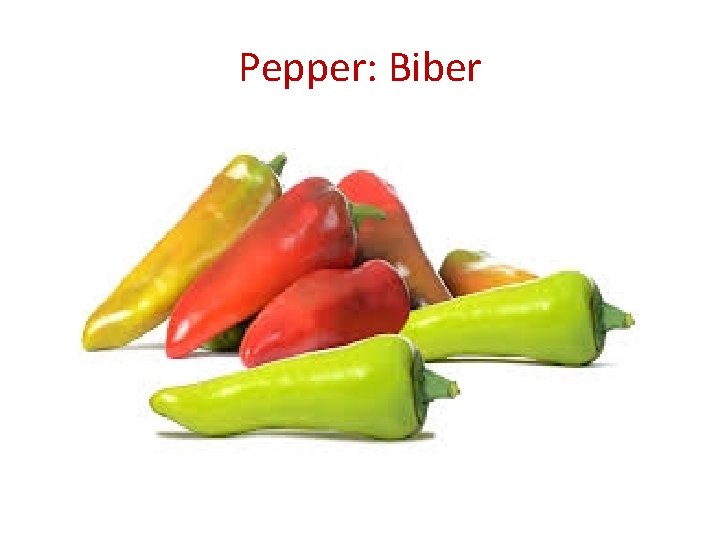 Pepper: Biber 