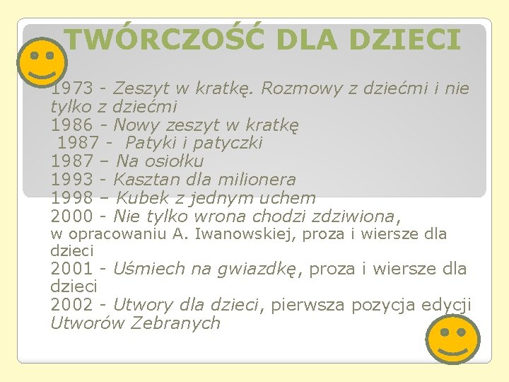 TWÓRCZOŚĆ DLA DZIECI 1973 - Zeszyt w kratkę. Rozmowy z dziećmi i nie tylko TWÓRCZOŚĆ DLA DZIECI 1973 - Zeszyt w kratkę. Rozmowy z dziećmi i nie tylko
