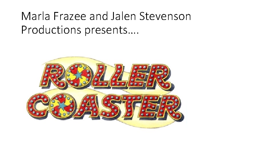 Marla Frazee and Jalen Stevenson Productions presents…. 