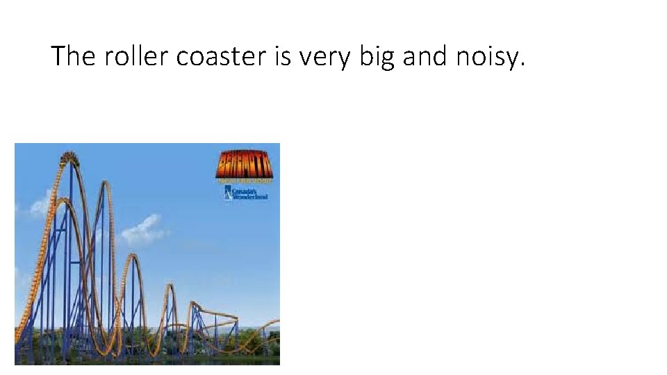 The roller coaster is very big and noisy. 