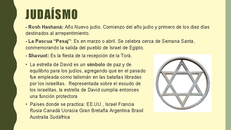 JUDAÍSMO - Rosh Hashaná: Año Nuevo judío. Comienzo del año judío y primero de