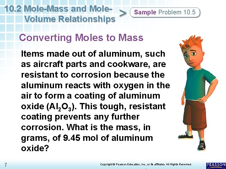 10. 2 Mole-Mass and Mole. Volume Relationships > Sample Problem 10. 5 Converting Moles