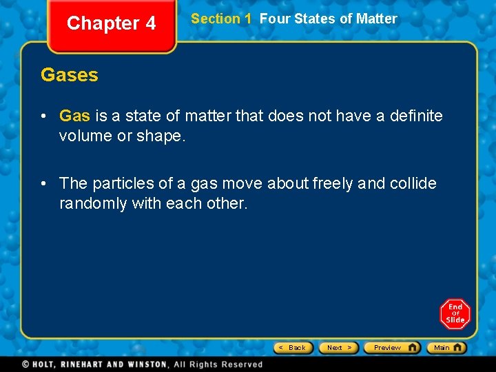 Chapter 4 States of Matter Preview Section 1